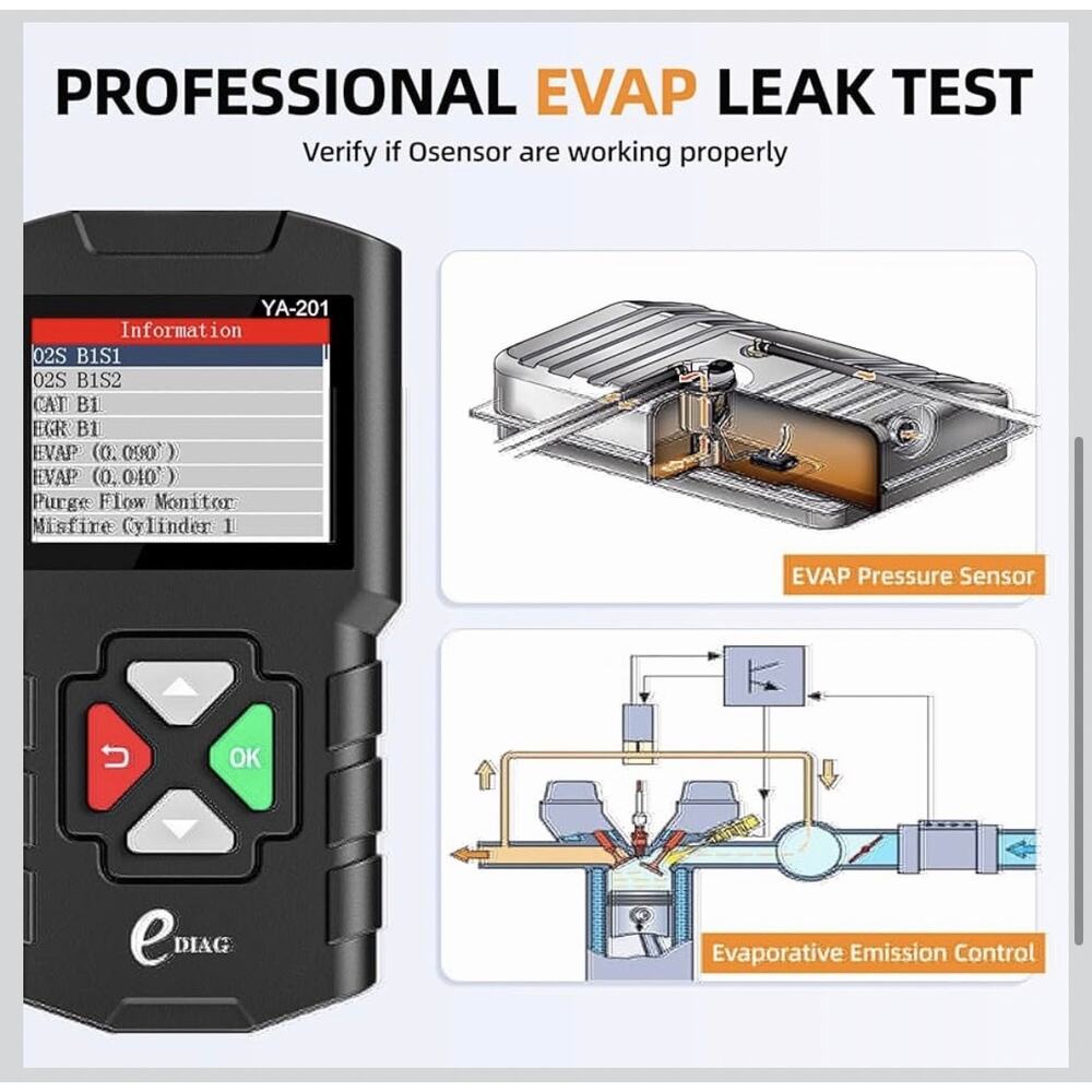 EDIAG YA-201 OBD2 Scanner Code Reader Check Engine Light EVAP O2 - Picture 4 of 8